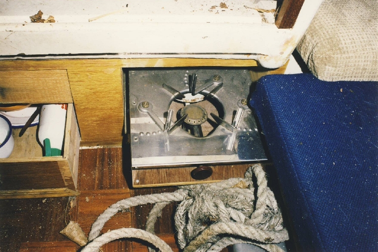 the spirit stove in the drawer
